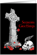 Gothic Christmas Card on Black card