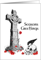 Gothic Christmas Card on Black card
