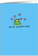 Be My Valentine - Frog Prince card