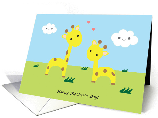 Giraffe Mother & Baby - Happy Mothers Day! card (1274218)