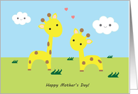 Giraffe Mother & Baby - Happy Mothers Day! card