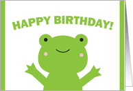 Green Frog - Happy Birthday card