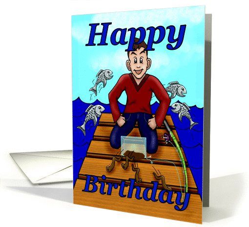 Birthday Fisherman card (548119)