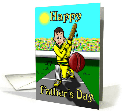 Cricketer Father's day card (702461)