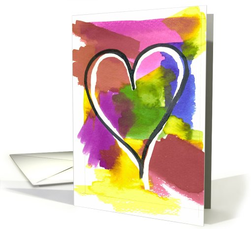 Hippie Heart Valentine card (545952)