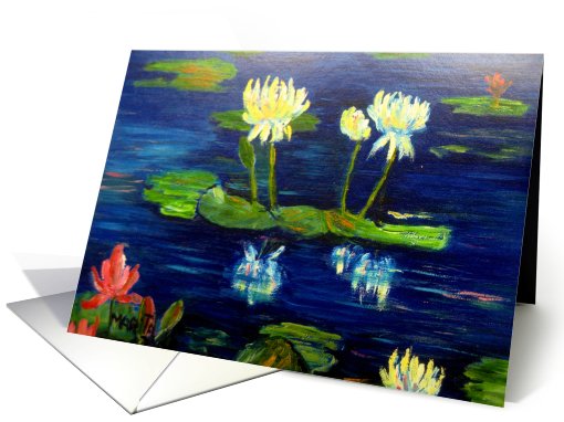 Water Lilies - Thank you, hospitality card (578109)