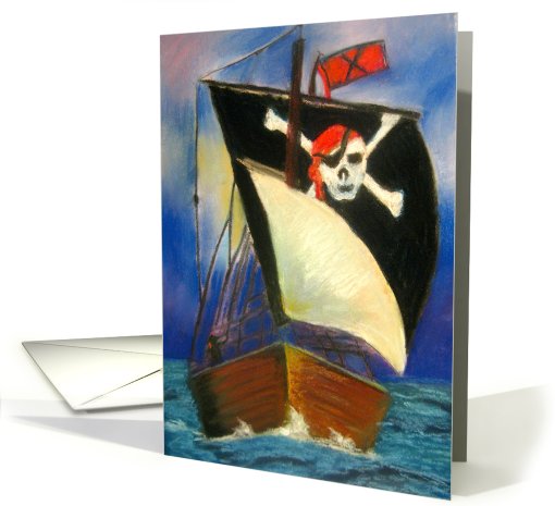 Pirate Ship - Boys birthday card (765112)
