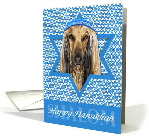 Hanukkah - Star of David - Afghan Dog card (1101150)