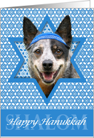 Hanukkah - Star of David - Cattle Dog card