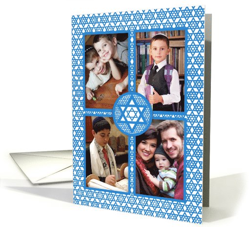 Hanukkah - Star of David 4 Photos Vertical Photocard card (1109830)