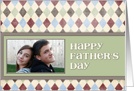 Father’s Day Green Argyle Photo Card