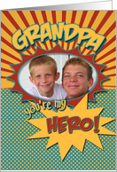 Father’s Day Comic Book Hero Grandpa Photocard card