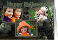 Halloween Spooky Haunted House Photocard card