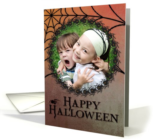 Halloween Black Widow Spider Frame Photocard card (936750)