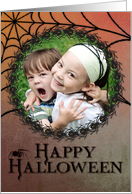 Halloween Black Widow Spider Frame Photocard card