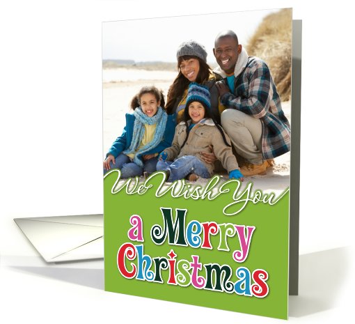 We Wish You a Merry Christmas Green Photocard card (937884)
