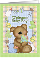 Welcome Baby Boy card