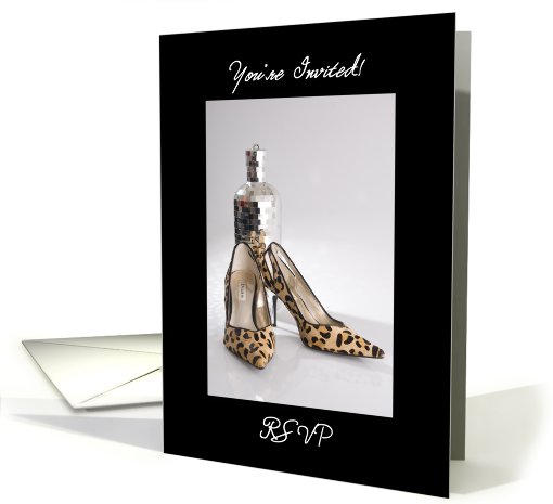 Leopard Shoe Party Invitations card (560089)