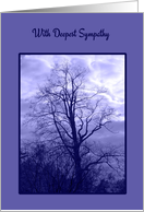 Sympathy Loss of Father Bare Branched Tree in Dramatic Sky card