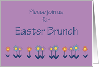 Invitation Easter Brunch Contemporary Colorful Flowers card