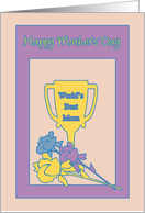 Mom Mother’s Day Yellow Trophy & Bouquet card