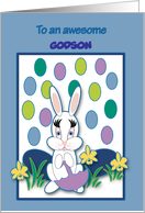 Godson Easter Custom Family Relation Raining Jelly Beans Bunny card