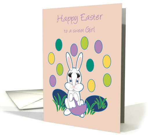 Granddaughter Easter Raining Jelly Beans Bunny card (1044883)