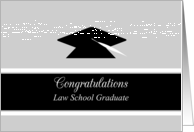 Congratulations Graduation Law Contemporary Graduation Cap card