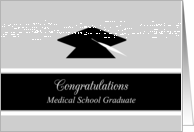 Congratulations Graduation Medical School Graduation Cap card