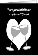 Congratulations Gay Wedding Silver Toasting Glasses card