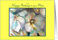 Mother Birthday Colorful Wild Roses Watercolor Print card