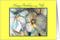 Wife Birthday Colorful Wild Roses Watercolor Print card