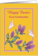 Great Grandmother Easter White Hummingbirds on Lilac Tree card