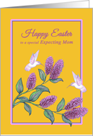 Easter for Expectant Mom White Hummingbirds on Lilac Tree card