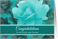 Congratulations Wedding Granddaughter Beautiful Dreamy Style Roses card