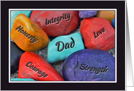 Father’s Day from Daughter Colorful Painted Rocks card