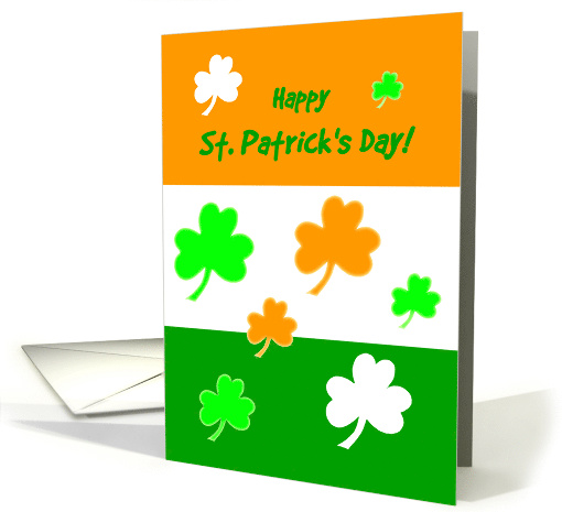 St.Patrick's Day From All Irish Flag and Shamrocks card (1362470)