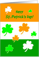 St.Patrick’s Day From All Irish Flag and Shamrocks card