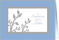 Father Death Anniversary Remembrance Tree Branch Silhouette card