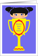 Congratulations Granddaughter Becoming Big Sister Gold Cup card