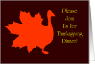 Invitation Thanksgiving Dinner Card