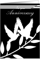 Congratulations Anniversary from All Group Black and White Doves card