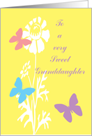 Granddaughter Mother’s Day Butterflies with White Flowers card