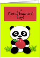 World Teachers’ Day Sweet Little Panda Bear card