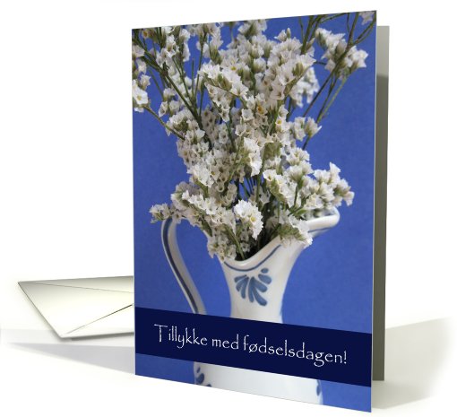 Happy Birthday, Danish, Tillykke med fdselsdagen!, blank card
