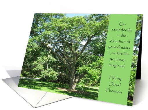 Congratulations--College Graduation, Thoreau Quote card (701583)