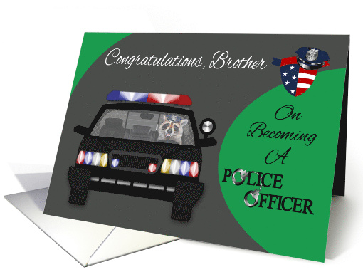 Congratulations to Brother on Graduation from the Police Academy card