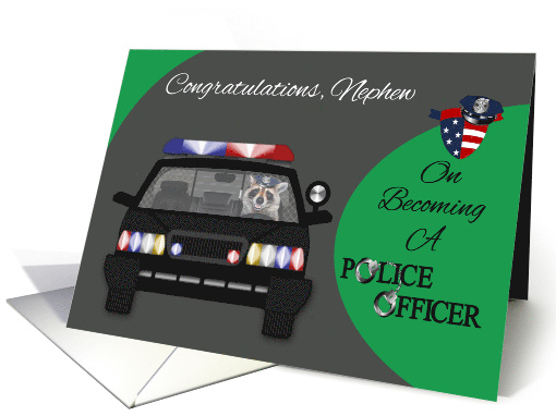 Congratulations to Nephew on Graduation from the Police Academy card