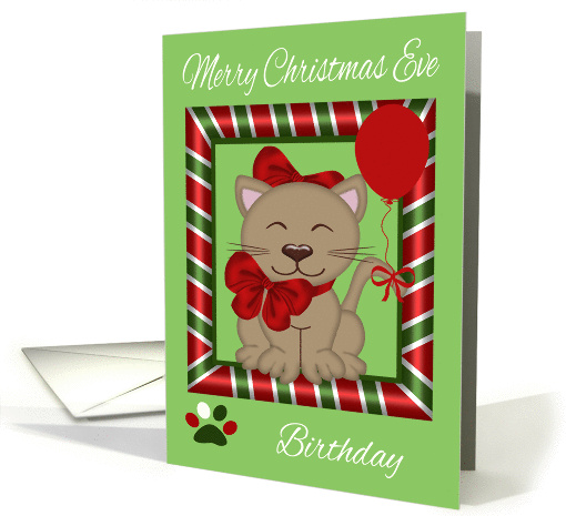 Birthday on Christmas Eve, cat lover, general, cat... (1107818)