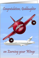 Congratulations To Goddaughter, pilot’s license, raccoons flying plane card